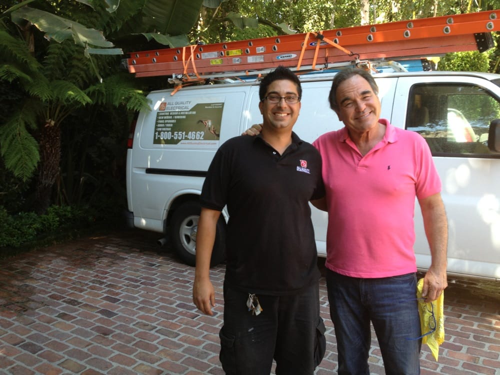 Shai, owner of All Quality Electrical, with one of his crew